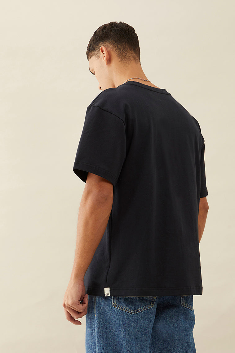 Oversized Black Graphic Printed T-Shirt - You Matter